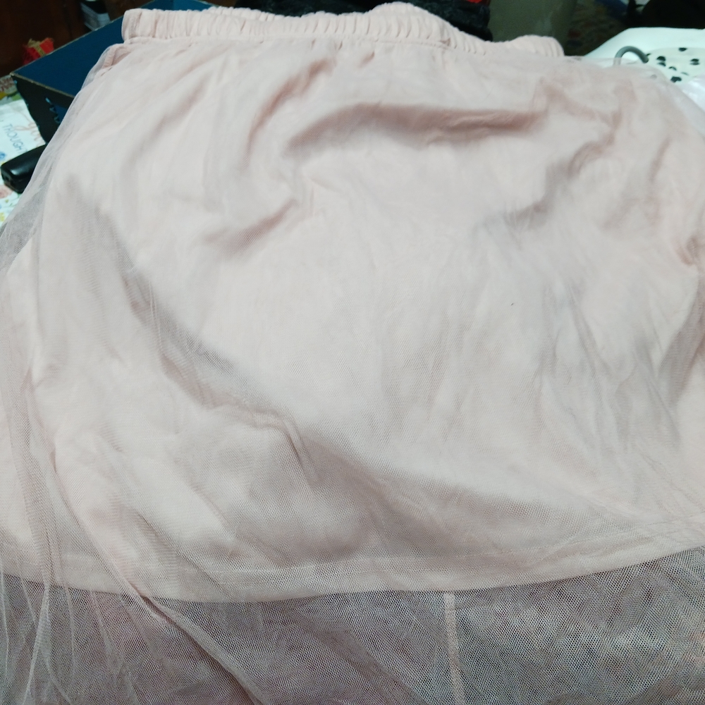 SHEIN Blush High Low Skirt